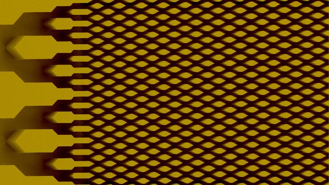 Illustration showing the regular latticework of micropillars in the microfluidic device used in the study.  