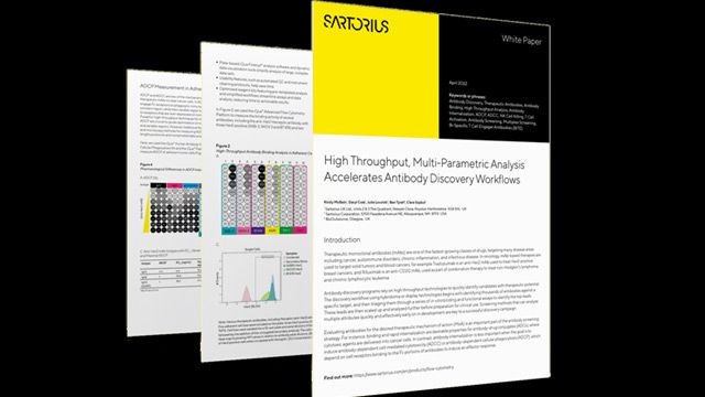 High-Throughput, Multi-Parametric Analysis Accelerates Antibody Discovery Workflows content piece image 