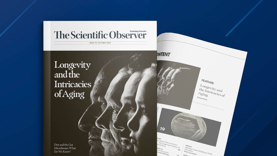 The front cover of issue 19 of The Scientific Observer, an online science magazine. 