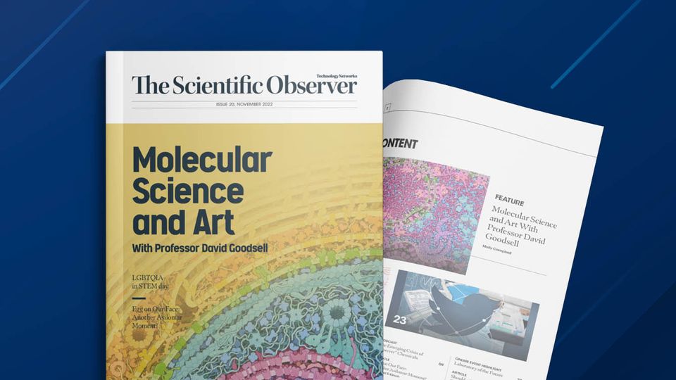 The front cover of issue 20 of The Scientific Observer online science magazine. 